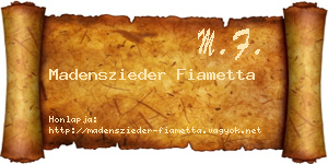 Madenszieder Fiametta névjegykártya